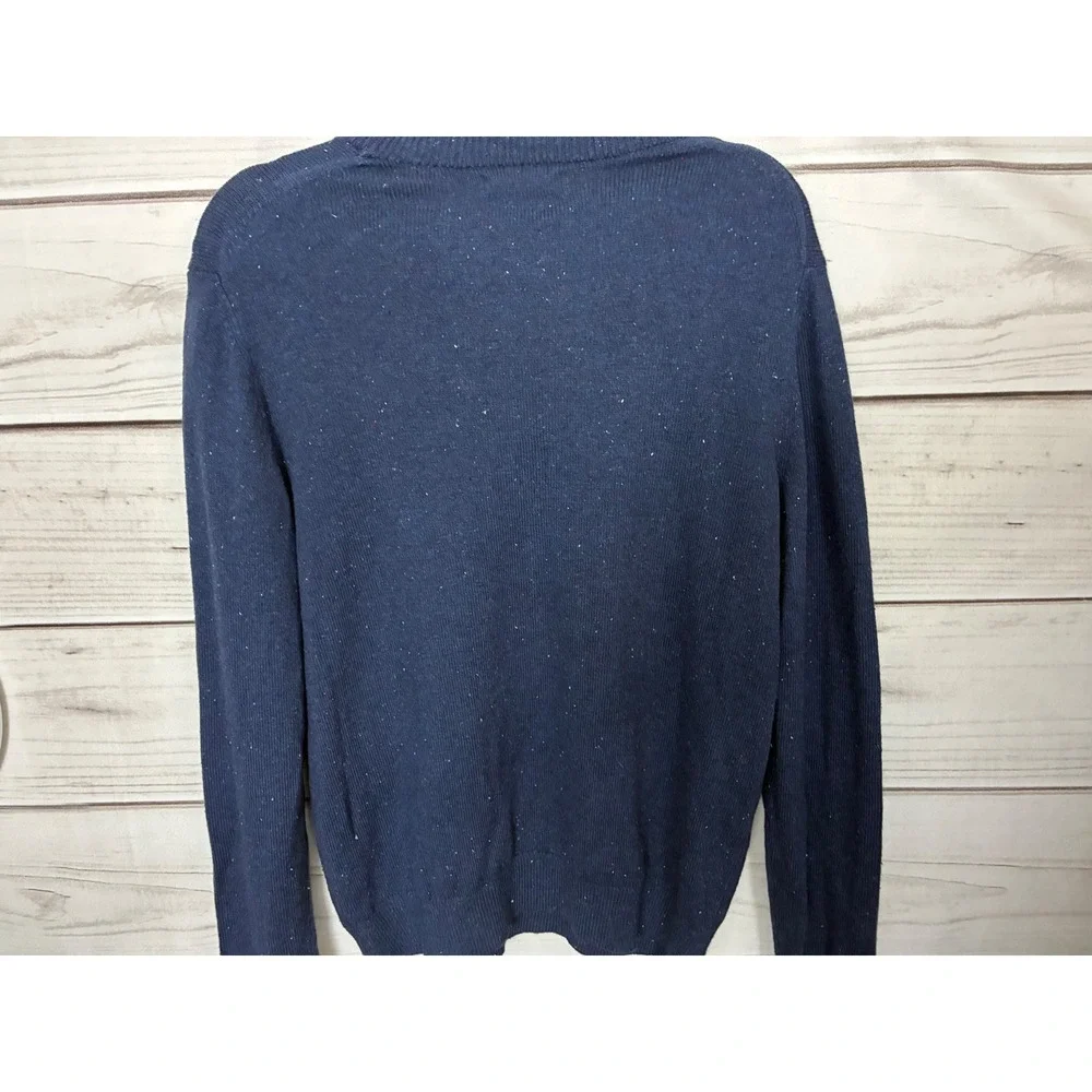 Banana Republic Mens Blue Donegal Confetti Fleck Crewneck Sweater NWT Size M